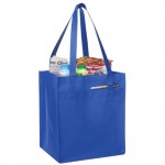(BS228) NON-WOVEN TOTE W/ FABRIC COVERED BOTTOM