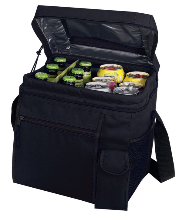 24 Pack Cooler with Easy Top Access and Cell Phone Pocket - black (4054)
