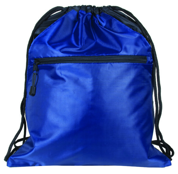 Zippered Drawstring Bag with 2 Slip Pockets (2089) - Image 3
