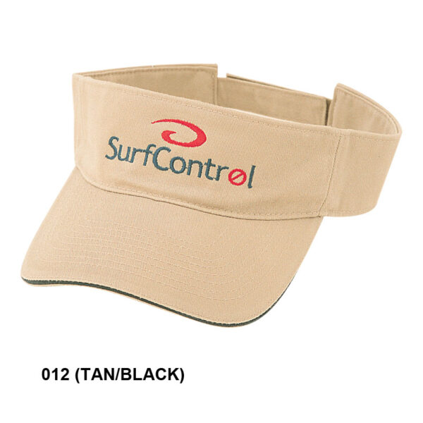 Pro Style Deluxe Cotton Twill Visor Washed w/ Sandwich Bill (21407)
