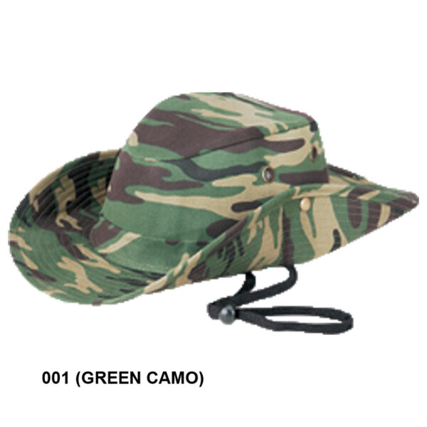 Hunting Camo Cotton Twill Safari Bucket Hat (23103) - Image 2