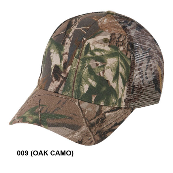 Low Crown (Constructed) 6 Panel Camo Twill Mesh Cap (23203) - Image 6