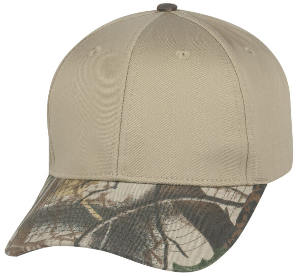 Low Crown (Constructed) Cotton Twill Cap w/ Oak Camo Bill (29208) - Image 5
