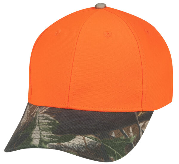 Low Crown (Constructed) Cotton Twill Cap w/ Oak Camo Bill (29208) - Image 4