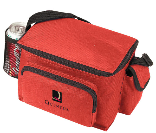 6 Pack Poly Cooler with Bottle Holder and Cell Phone Pouch (4024) - Image 3