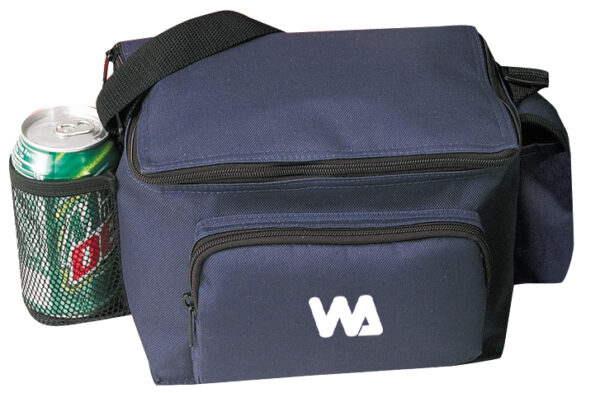 6 Pack Poly Cooler with Bottle Holder and Cell Phone Pouch (4024)
