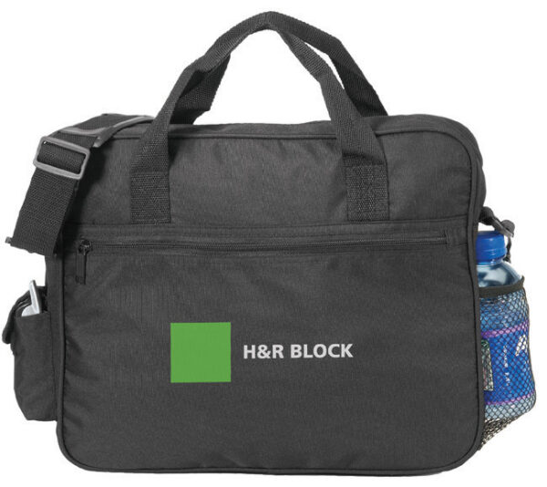 Deluxe Business Portfolio with Cell Phone Pocket and Bottle Holder (5081)