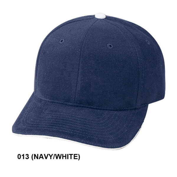 Low Crown (Unconstructed) Heavy Brushed Cotton Twill w/ Sandwich Bill (99204) - Image 2