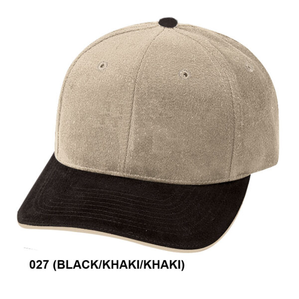 Low Crown (Constructed) Heavy Weight Brushed Cotton Twill w/ Sandwich Bill (99206) - Image 6