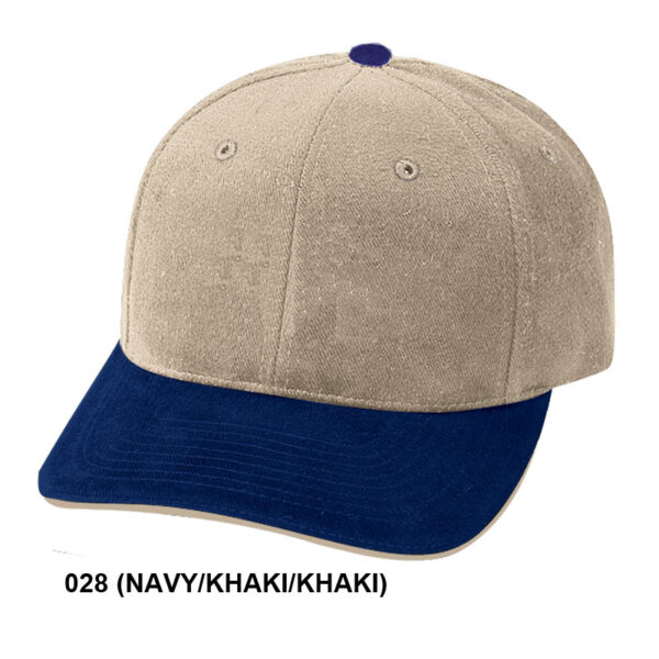 Low Crown (Constructed) Heavy Weight Brushed Cotton Twill w/ Sandwich Bill (99206) - Image 5