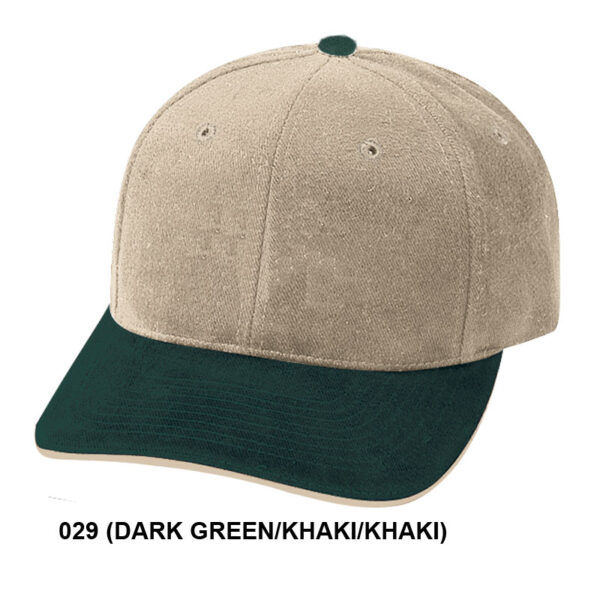 Low Crown (Constructed) Heavy Weight Brushed Cotton Twill w/ Sandwich Bill (99206) - Image 7