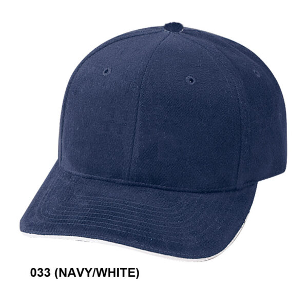 Low Crown (Constructed) Heavy Weight Brushed Cotton Twill w/ Sandwich Bill (99206) - Image 4