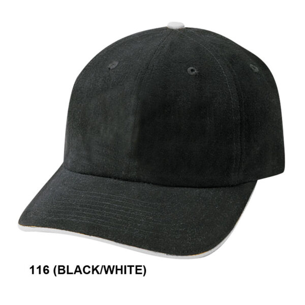Low Crown (Constructed) Heavy Weight Brushed Cotton Twill w/ Sandwich Bill (99206) - Image 9