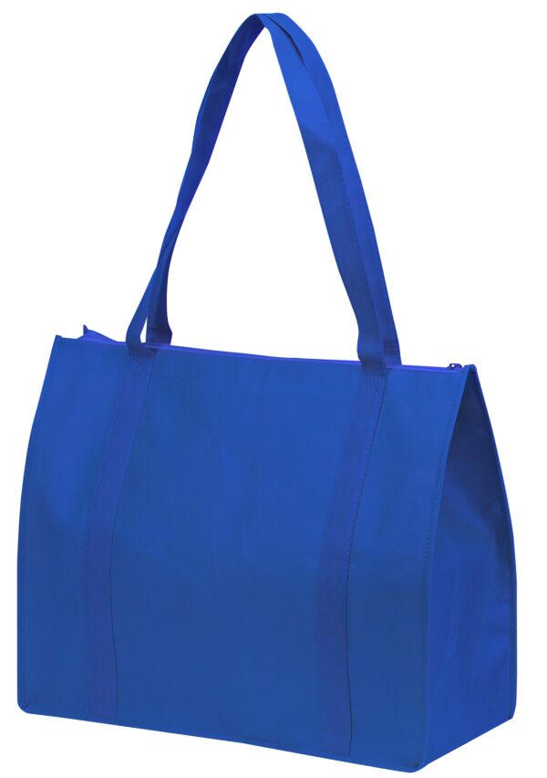 Non Woven Tote Bag with Zipper and Fabric Covered Bottom (BS114N)