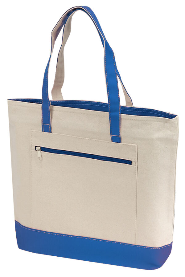 Canvas Zippered Tote Bag (BS124) - Image 2