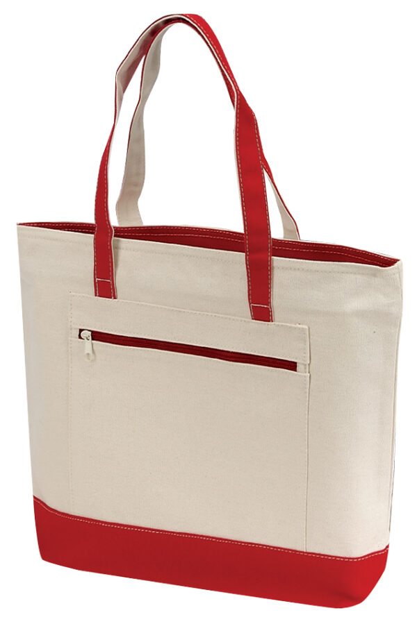 Canvas Zippered Tote Bag (BS124) - Image 3