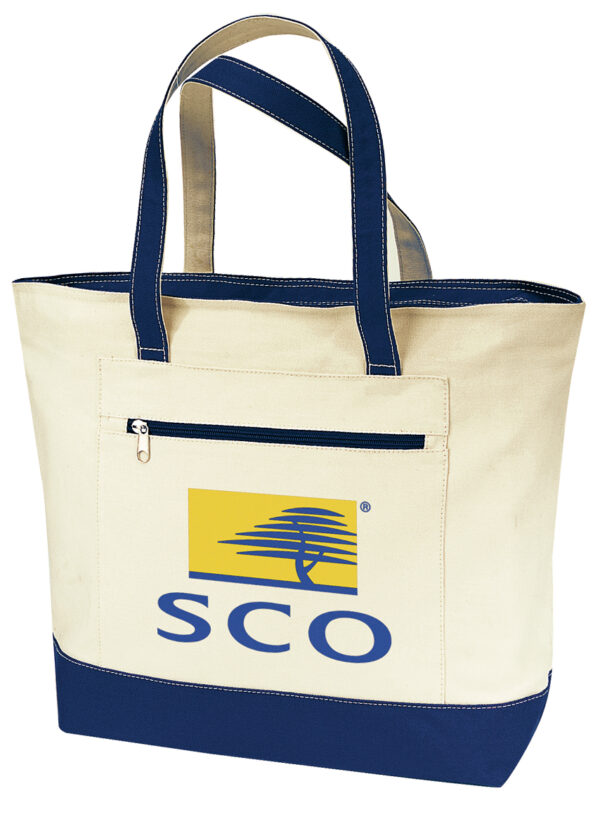Canvas Zippered Tote Bag (BS124)