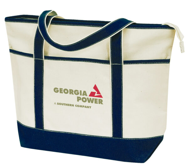Canvas Zippered Tote Bag (BS172) - Image 2