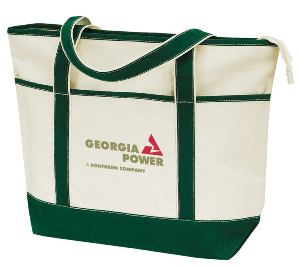 Canvas Zippered Tote Bag (BS172) - Image 3