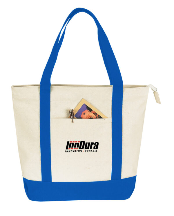 Canvas Zippered Tote Bag (BS176) - Image 2