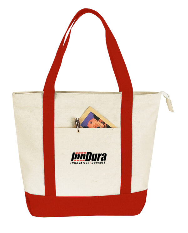 Canvas Zippered Tote Bag (BS176) - Image 3