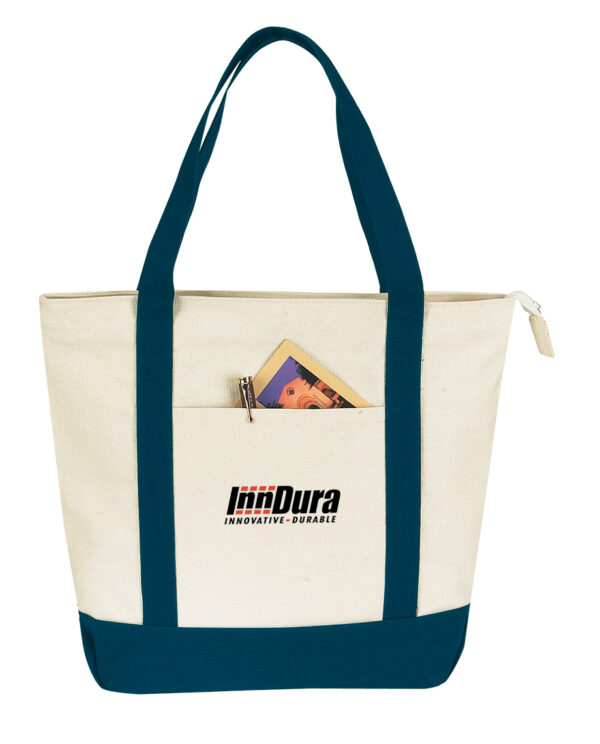 Canvas Zippered Tote Bag (BS176) - Image 5