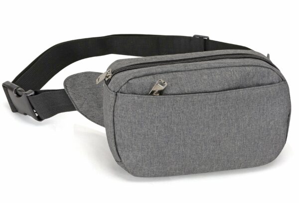 Heathered 3-Zipper Fanny Pack (HP1102) - Image 3