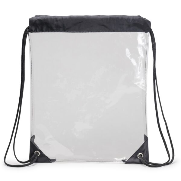 Clear Vinyl Drawstring Tote Bag w/ Black Trim (HP1107)