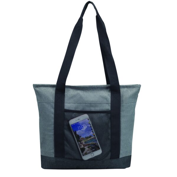 Heathered Zippered Tote Bag (HP1109) - Image 2