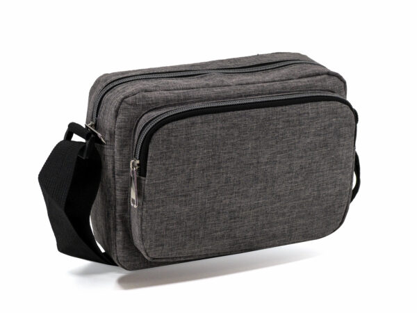 Heathered 3-Zipper Sling Bag (HP1139) - Image 5