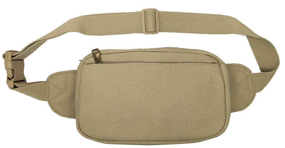 Cotton Canvas 3-Zipper Fanny Pack (HP1202) - Image 2